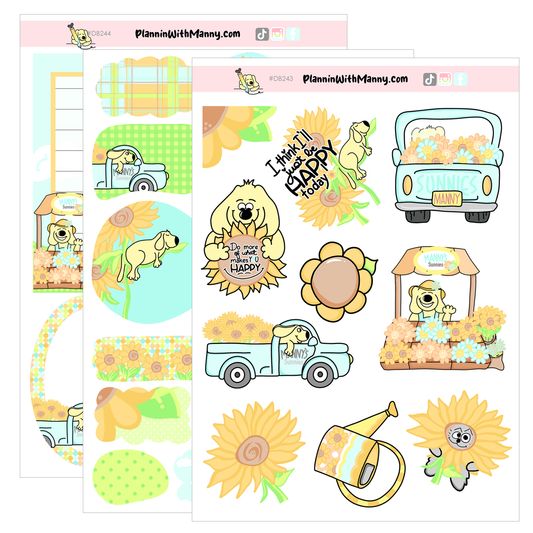 DB243 Sunnies-Large Sticker Sheet Set