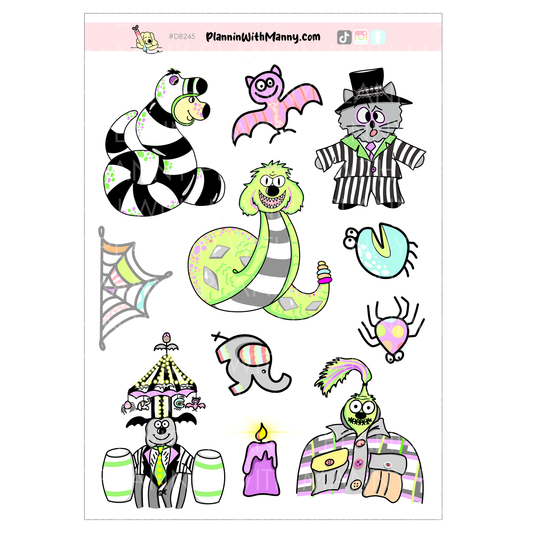 DB245 Beetlejuice Large Deco Stickers