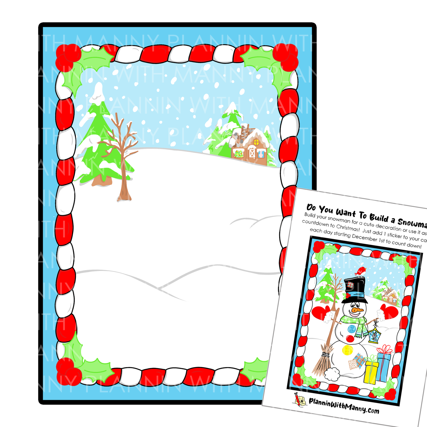 DB250 Do You Want To Build a Snowman Card and/or Countdown!