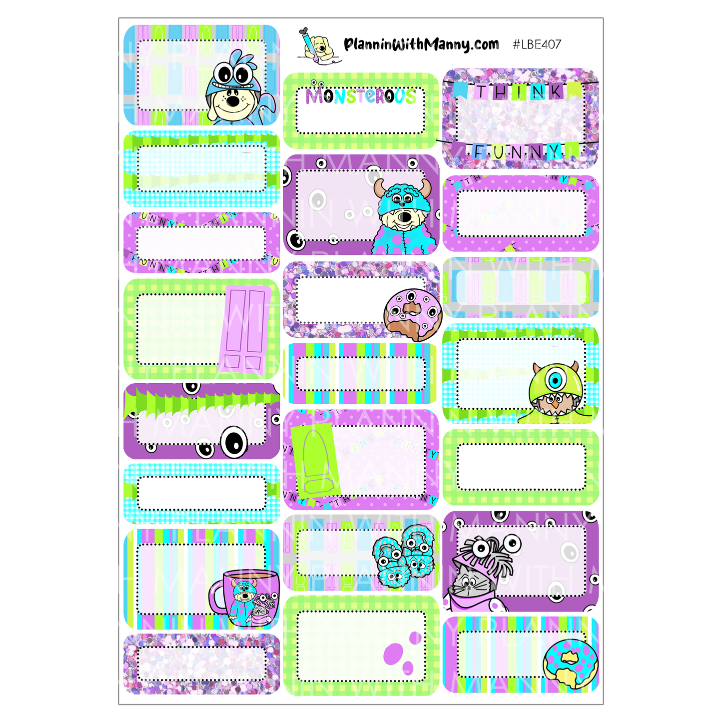 Simply Monsterous -Large Sticker Sheet Set