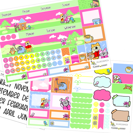 LLM226HC HOBO COUSIN MONTHLY PLANNER STICKERS - Friends Collection