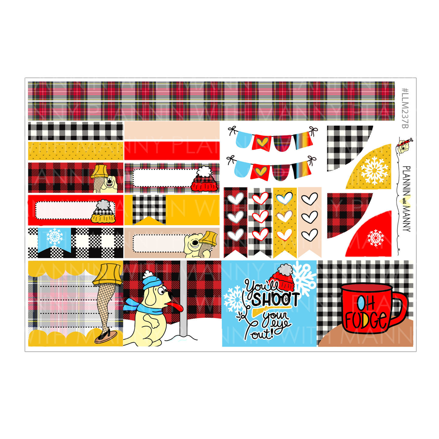 LLM237 MONTHLY PLANNER STICKERS - Christmas Story Collection