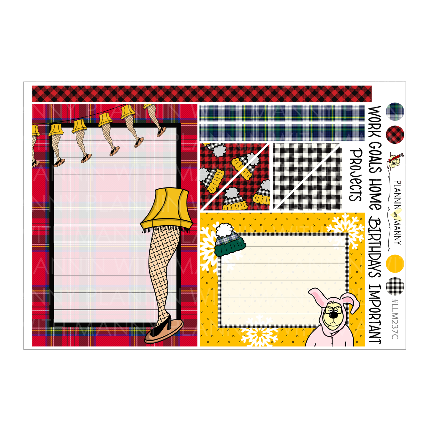 LLM237 MONTHLY PLANNER STICKERS - Christmas Story Collection