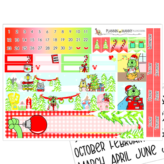 LLM238B6 Whoville B6 Monthly Planner Stickers