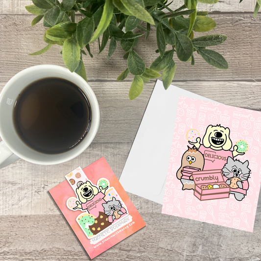 MB160 Crumbl Cookie Lovers Vinyl, Notecard, & Bookmarks