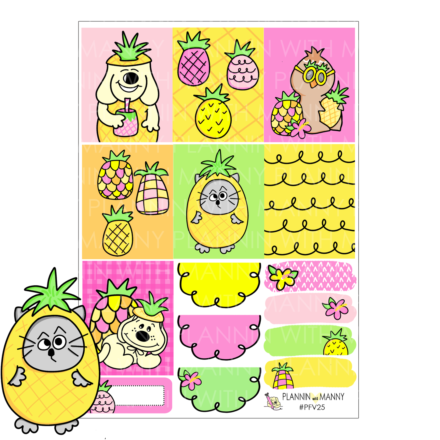 PFV25 VERTICAL Pineapple Peeps Weekly Kit