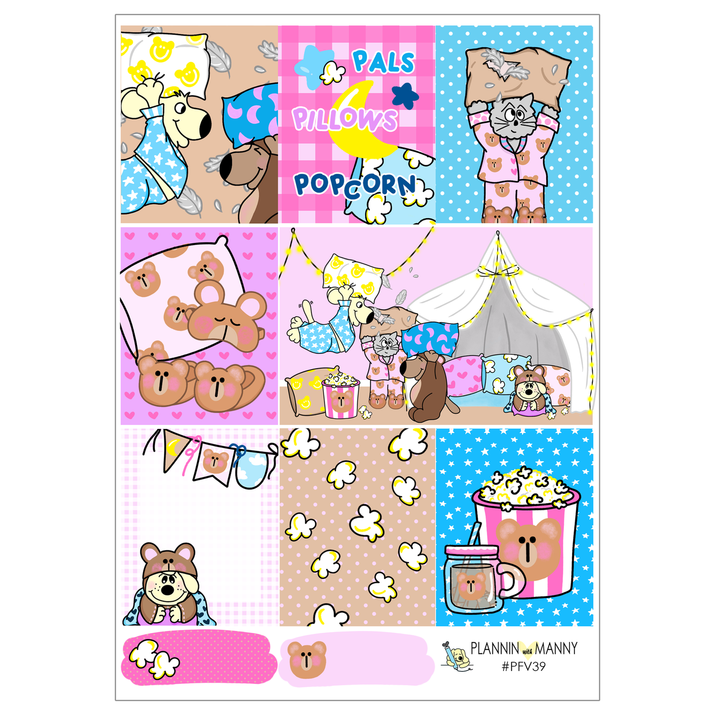 PFV39 Slumbear Party Collection- Vertical Weekly Kit