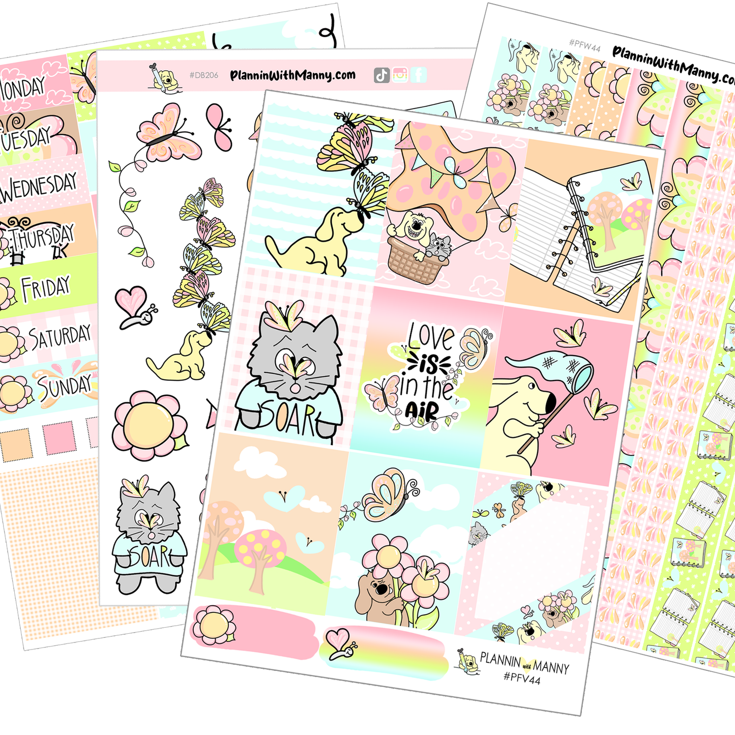 PF44 Butterfly Kisses  Collection- Vertical Weekly Kit