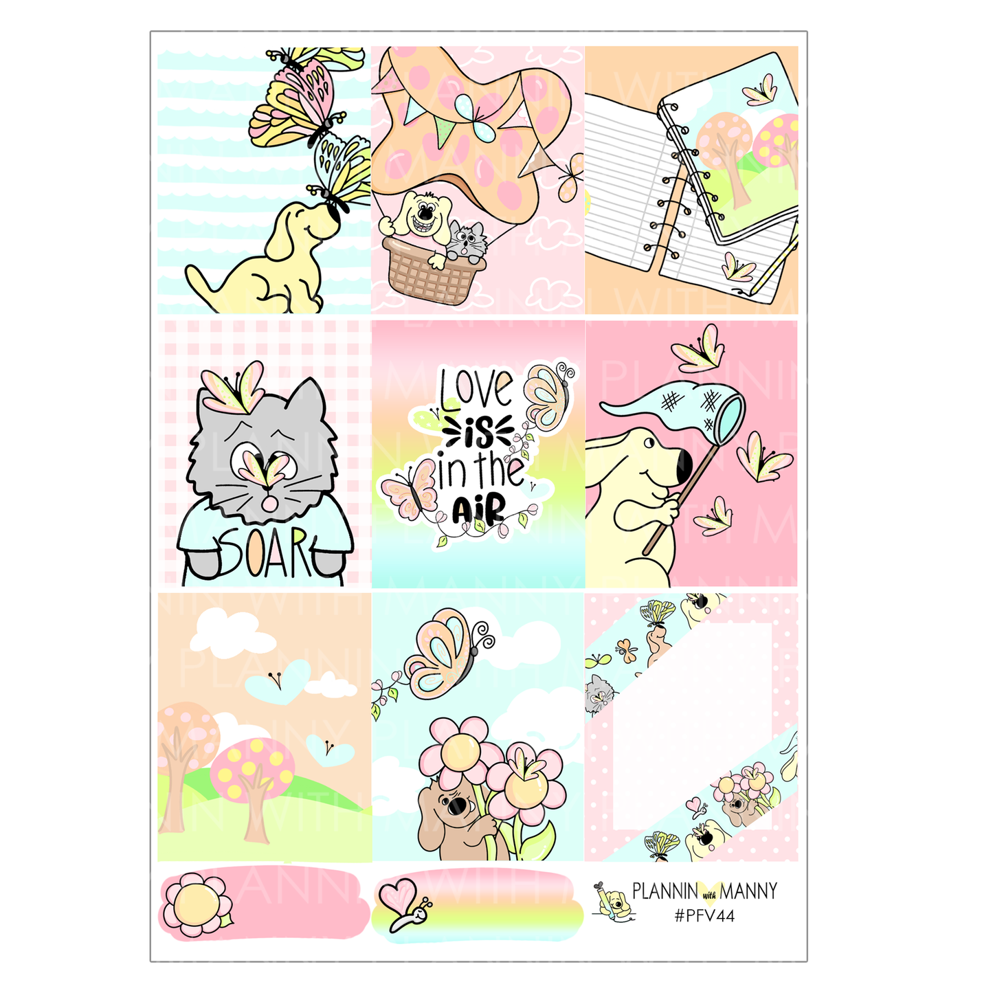 PF44 Butterfly Kisses  Collection- Vertical Weekly Kit