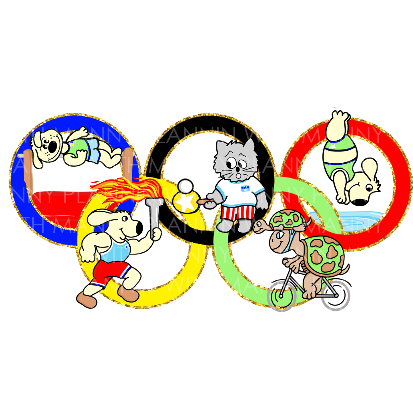 Paris Games Large Olympic Rings Diecut