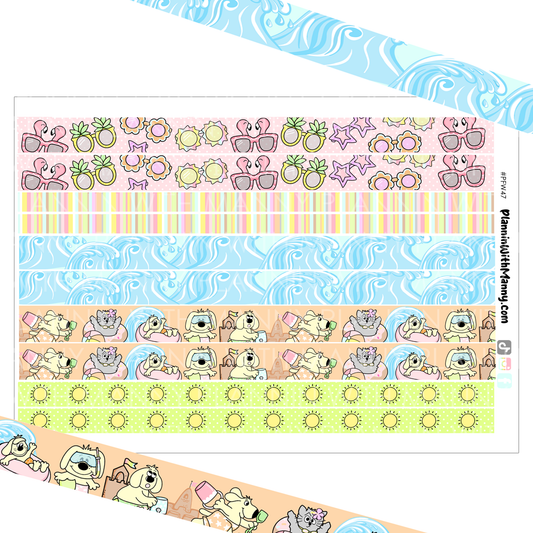 PFW47 Beach Vibes Washi Sheet