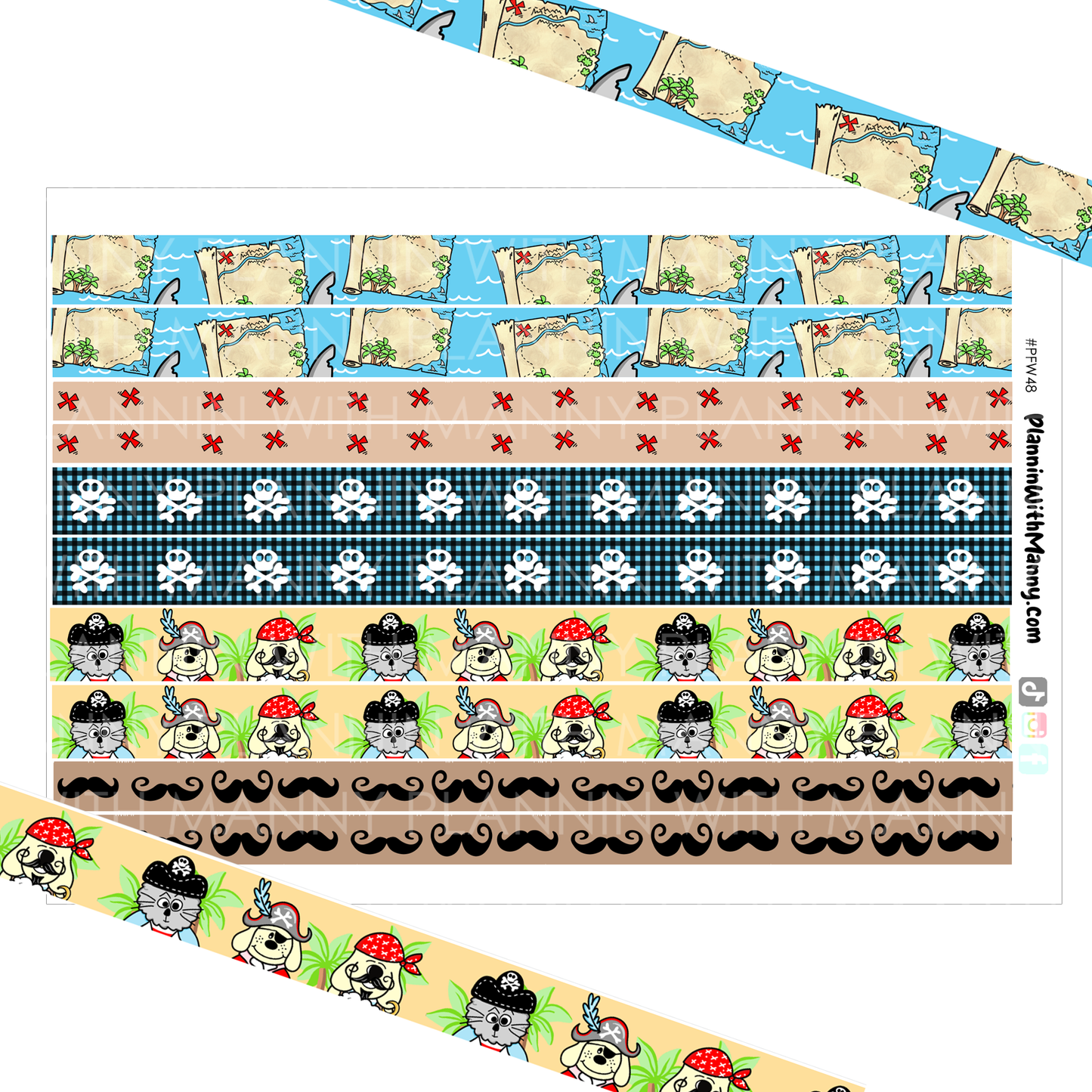 PFW48 Pirate Life Washi Sheet