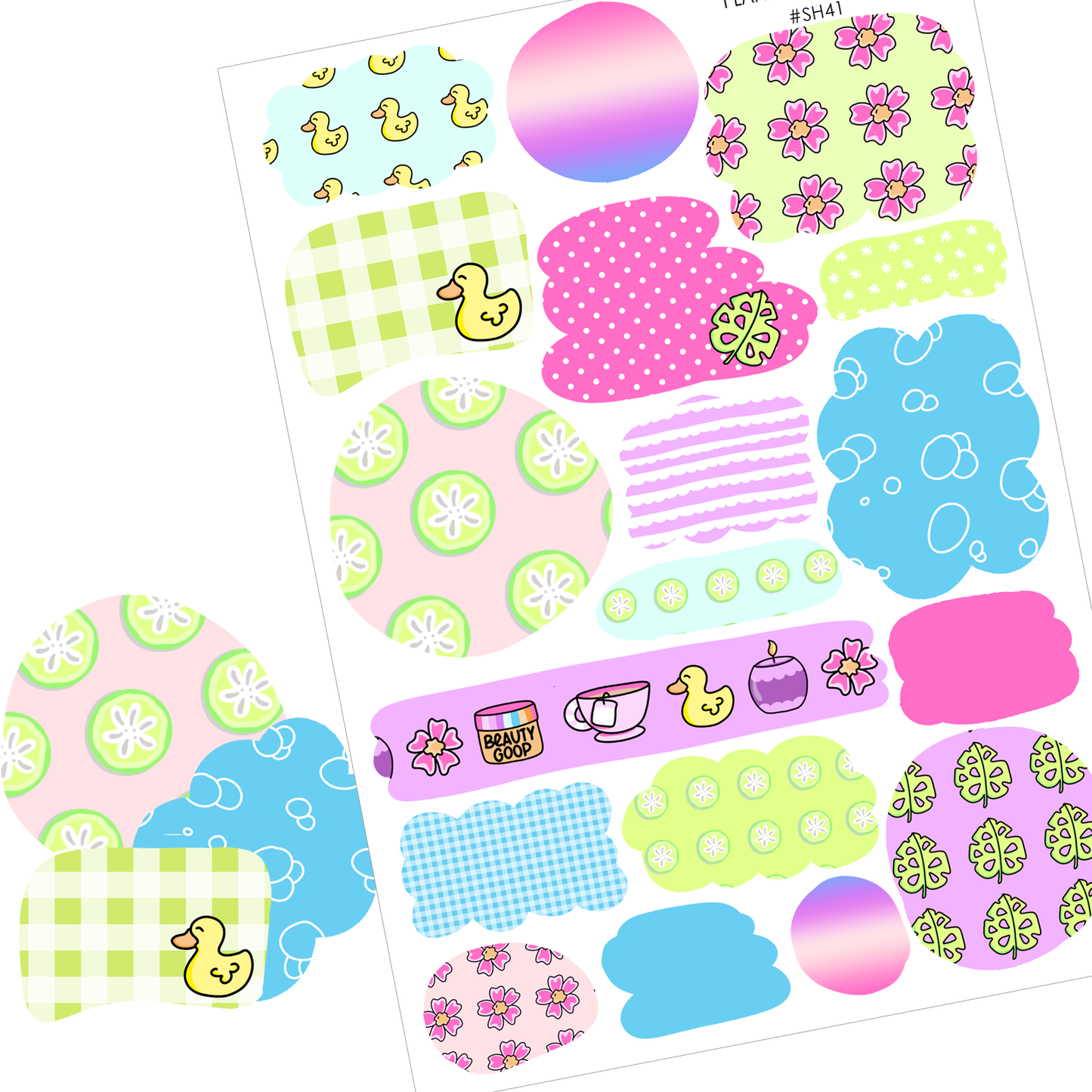 SH41 Spa Days Write In & Layer Sticker Sheet