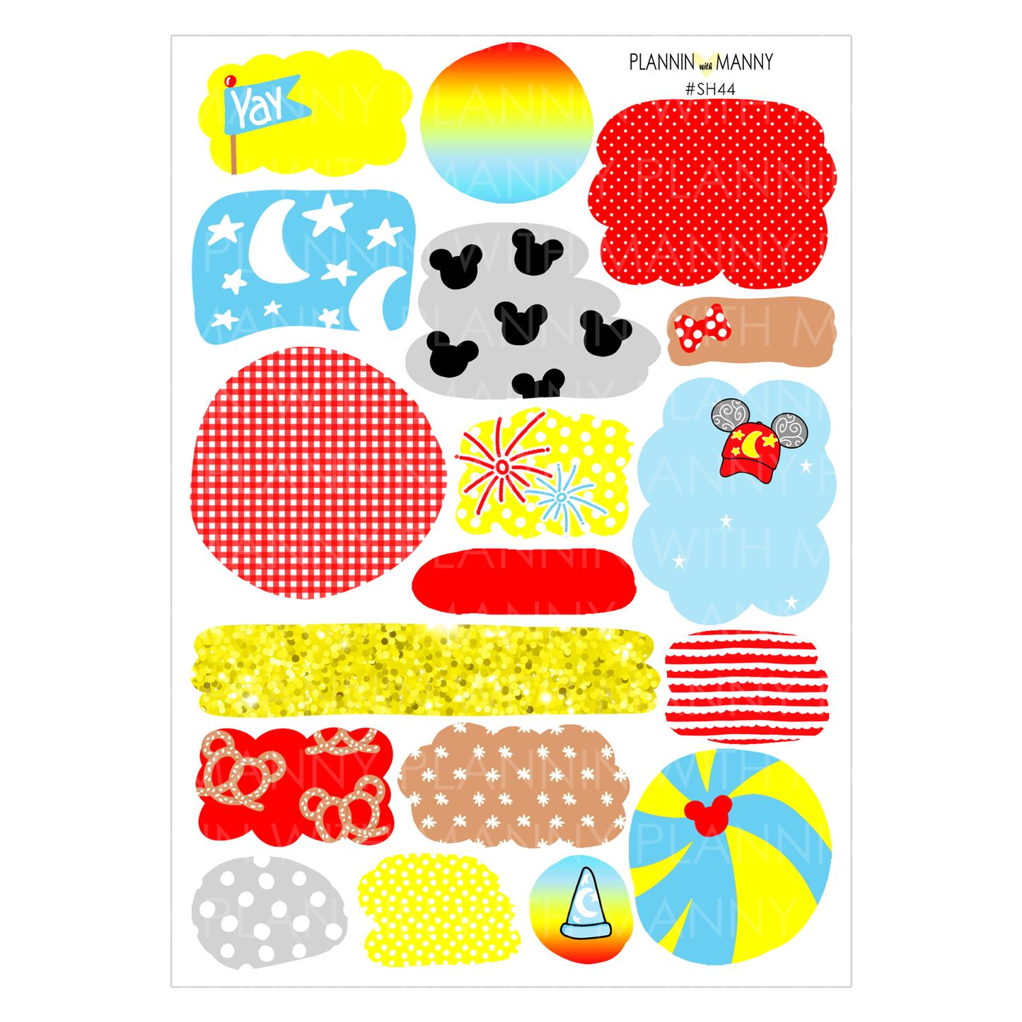 Happy Place Party -Large Sticker Sheet Set