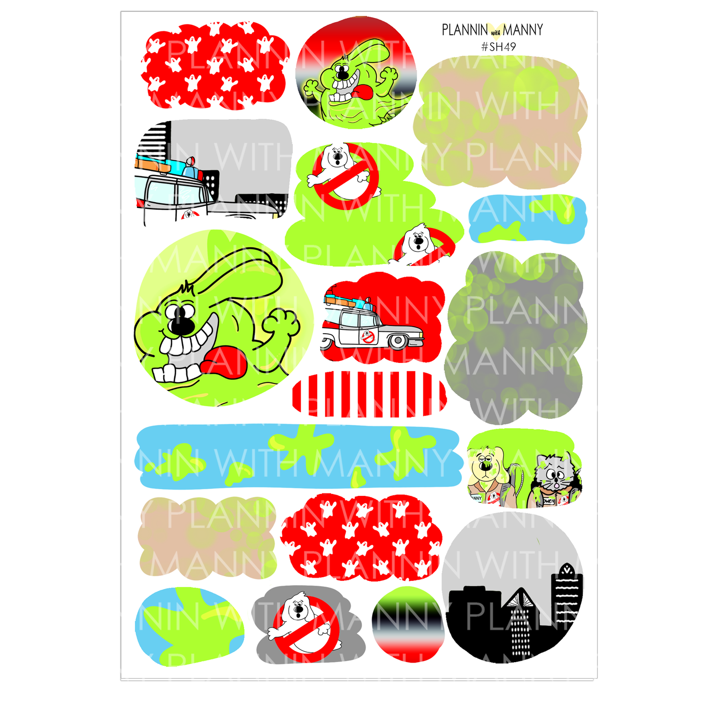 Ghostbustin-Large Sticker Sheet Set