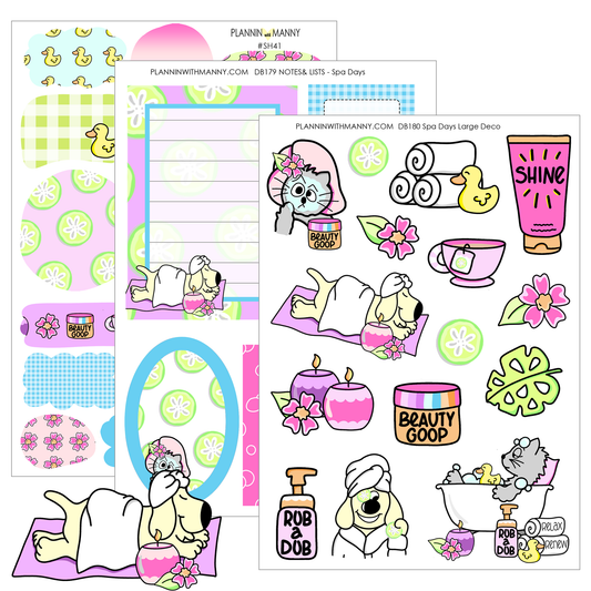 Spa Days Sticker Sheet Set