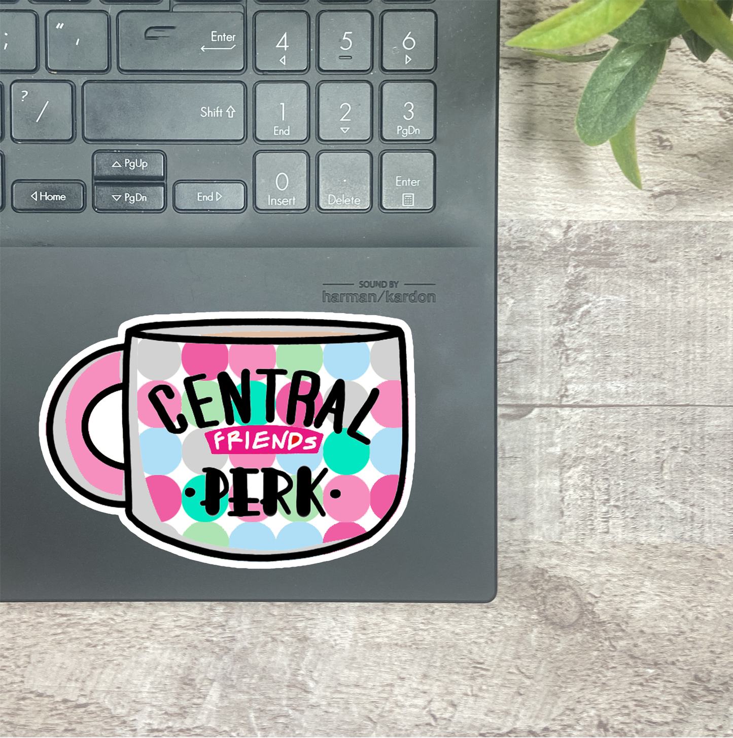 Central Perk Coffee Mug... Vinyl Sticker, Magnetic Bookmark, & Notecard MB67