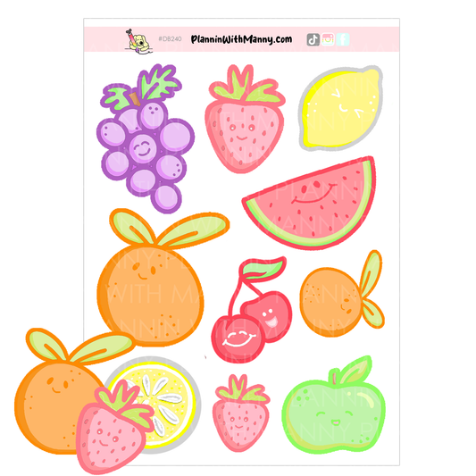 DB240 Tutti Fruity- Large Deco Write In Stickers