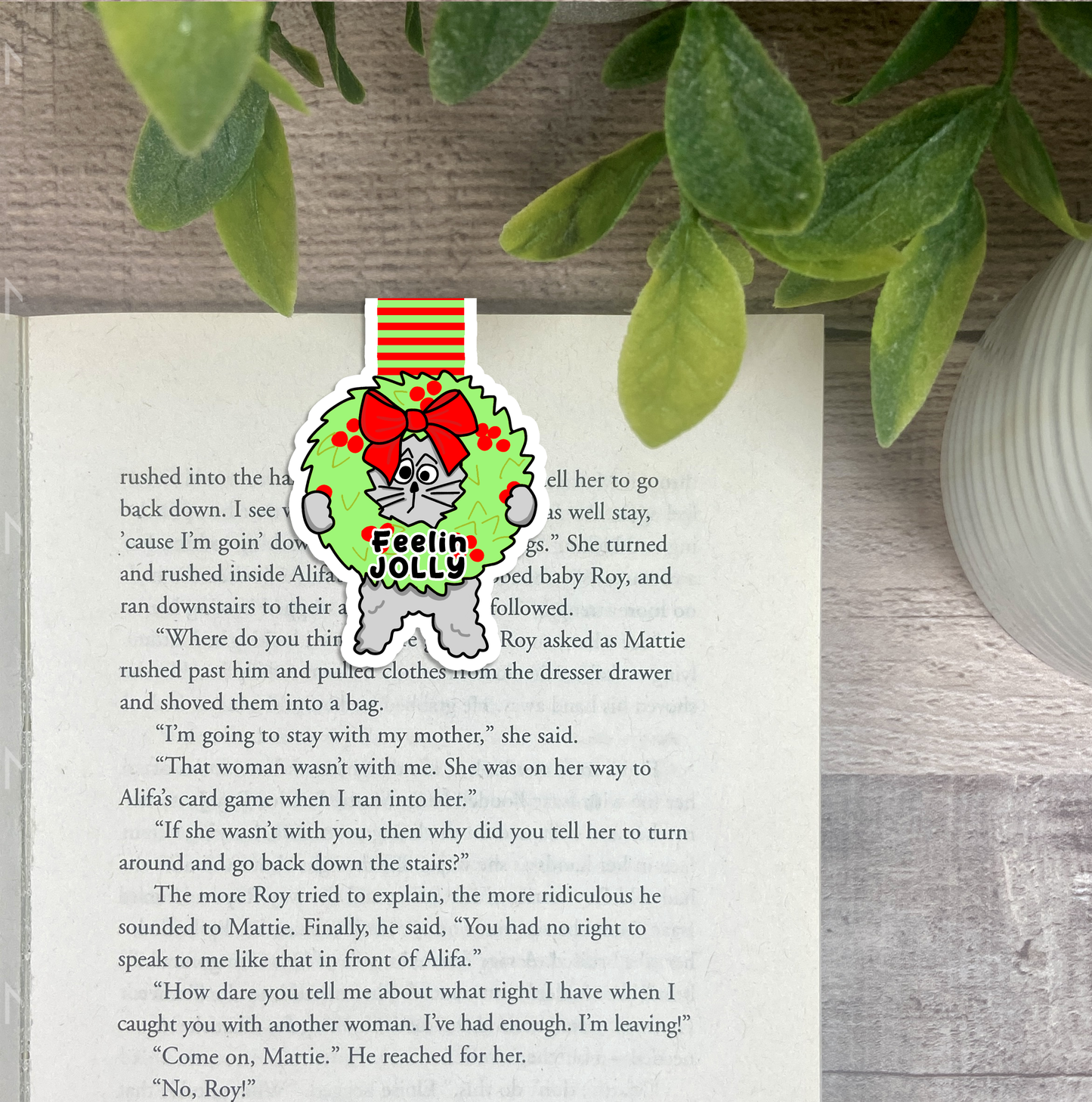 Feelin Jolly... Vinyl Sticker, Magnetic Bookmark, & Notecard MB78