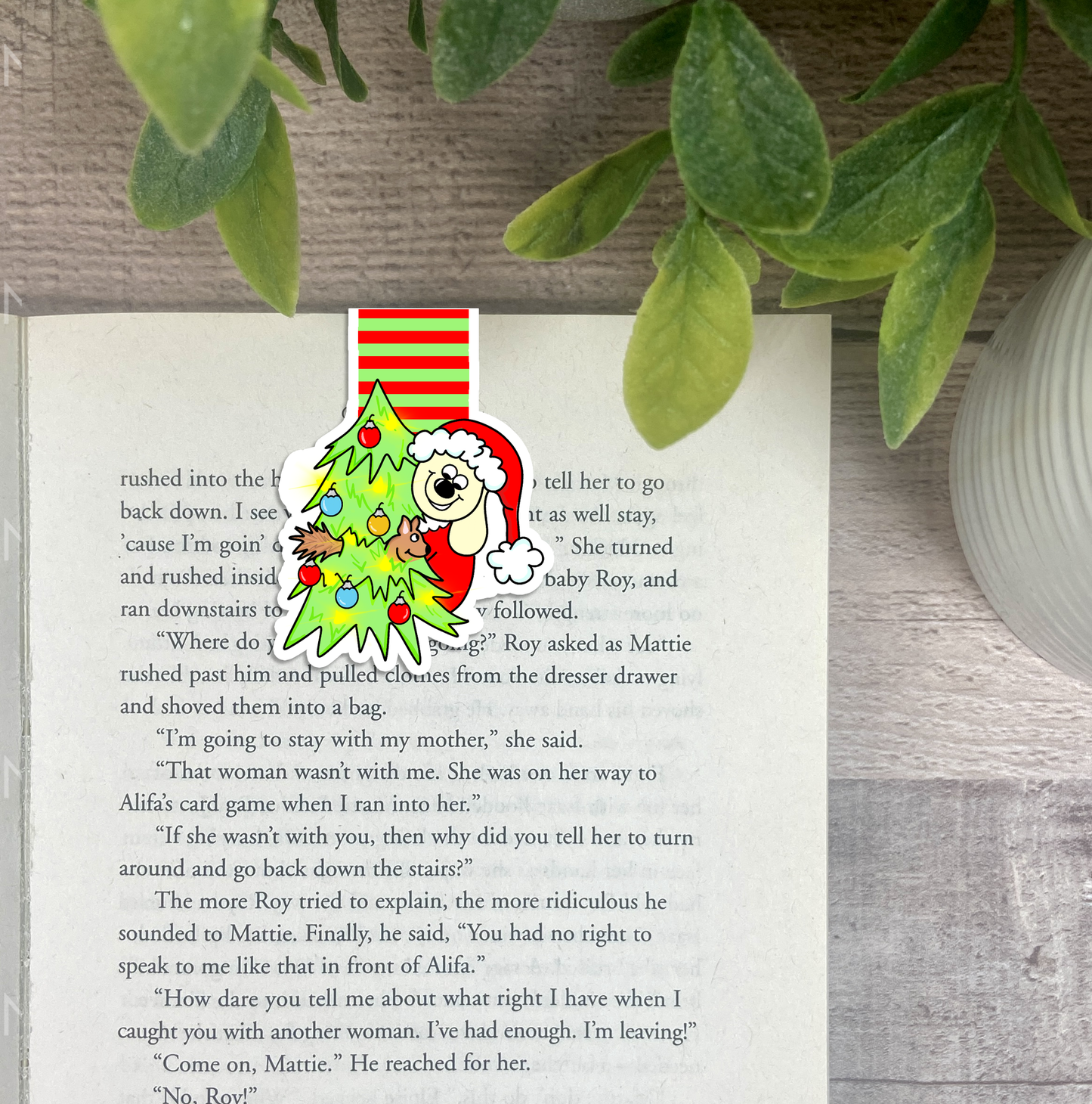 Griswalds Squirrel Christmas Tree... Vinyl Sticker, Magnetic Bookmark, & Notecard MB63