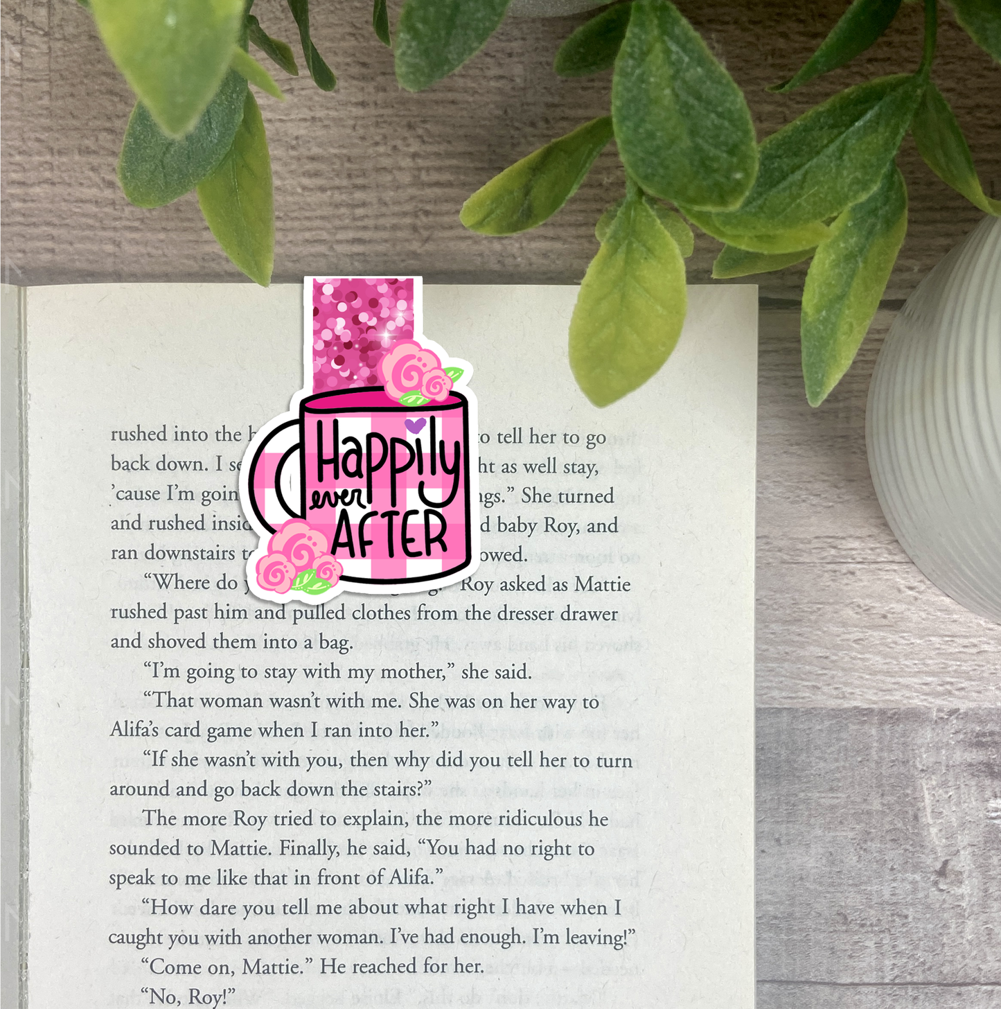 Happily Ever After... Vinyl Sticker, Magnetic Bookmark, & Notecard MB66