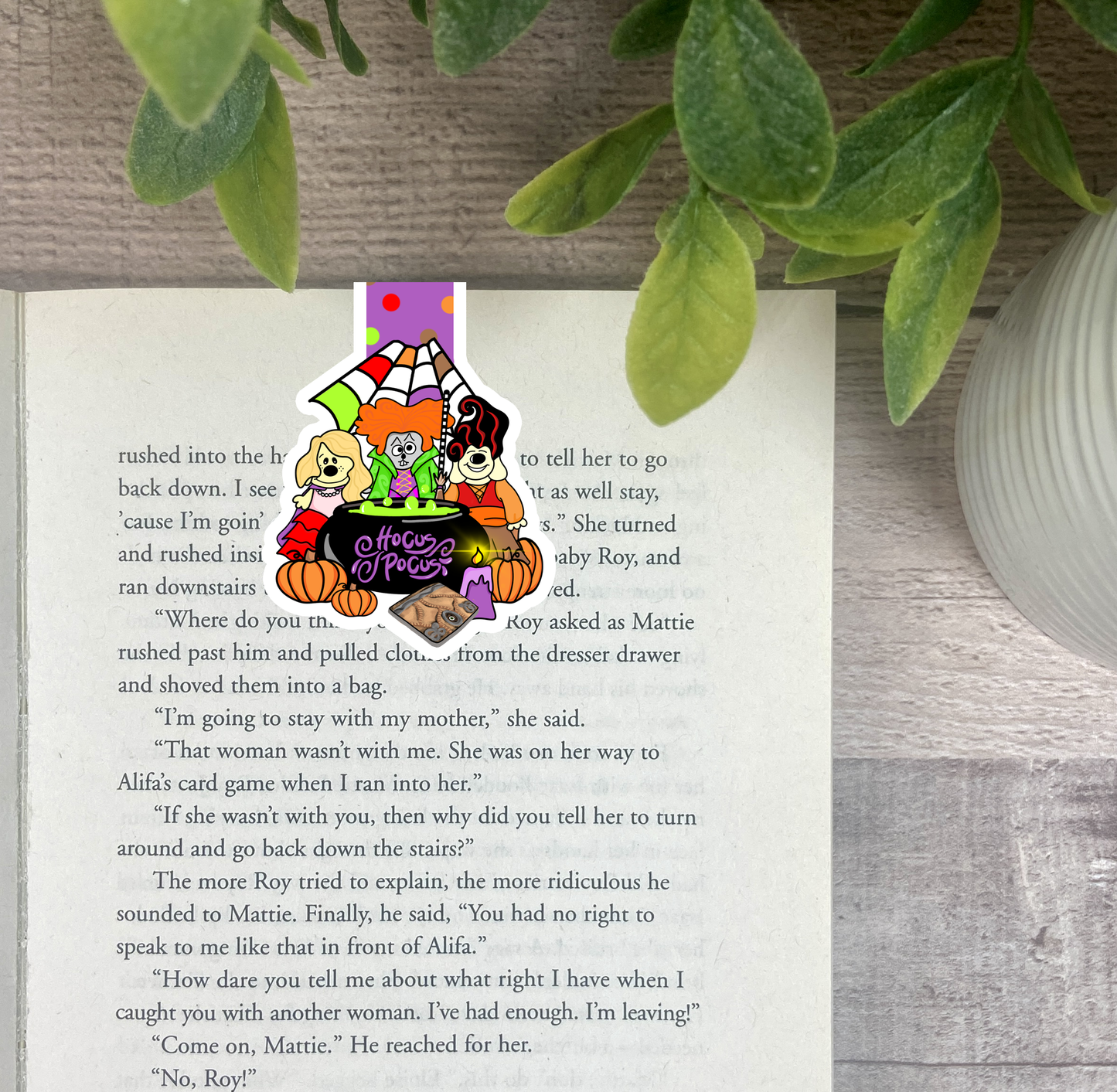 Hocus Pocus...Vinyl Sticker, Magnetic Bookmark, & Notecard MB24