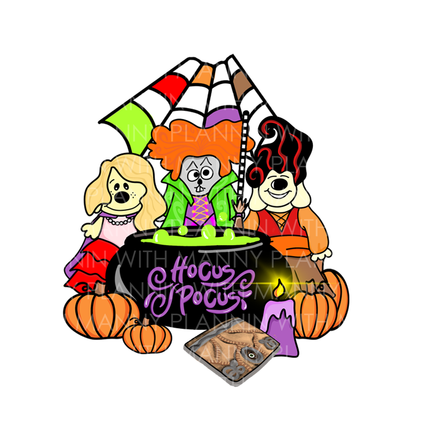 Hocus Pocus...Vinyl Sticker, Magnetic Bookmark, & Notecard MB24