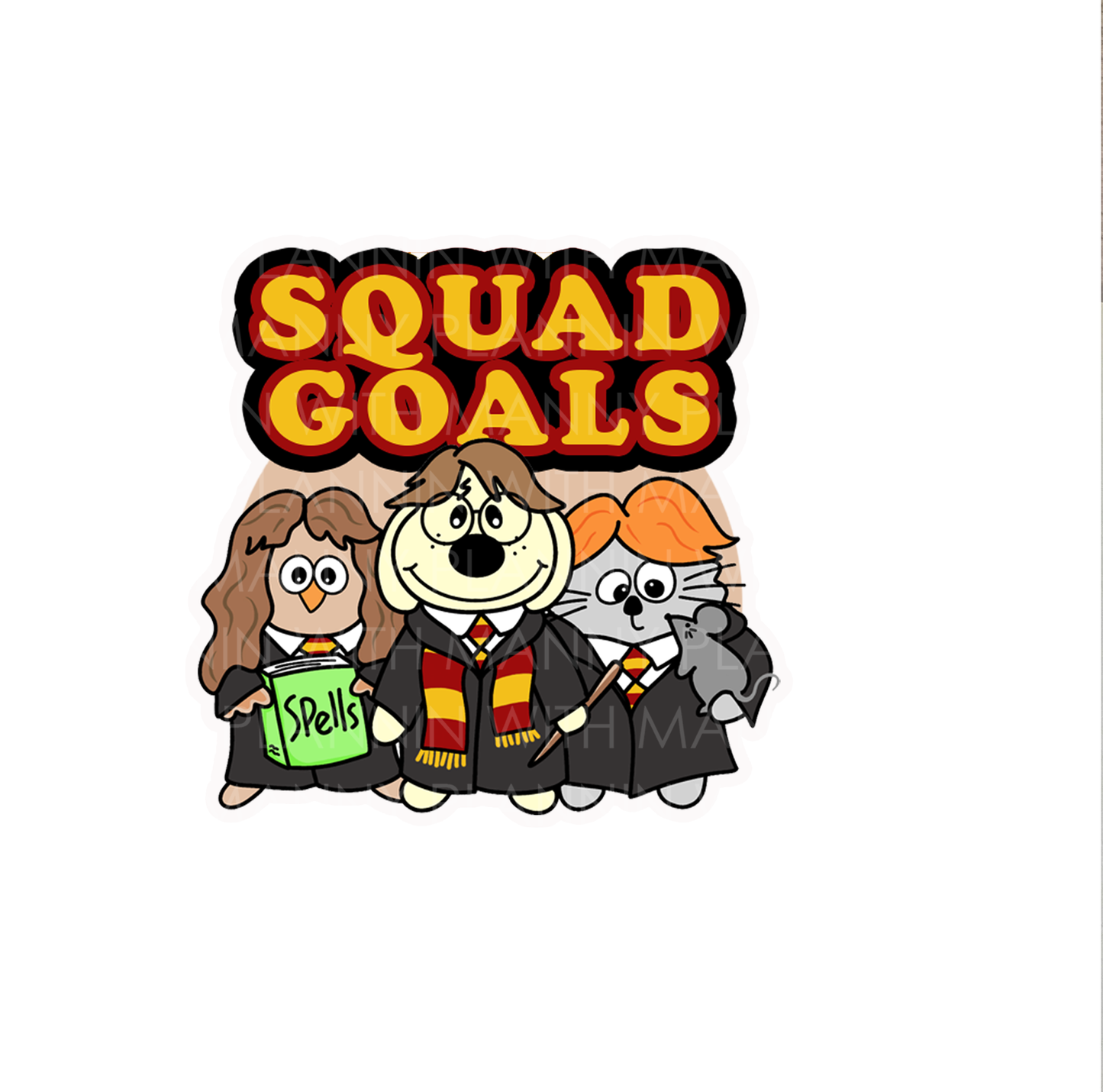 Wizard Squad Goals Vinyl Sticker, Magnetic Bookmark, & Notecard MB13