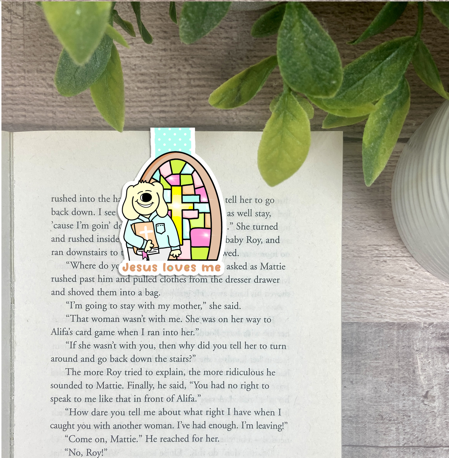 Jesus Loves Me... Vinyl Sticker, Magnetic Bookmark, & Notecard MB44