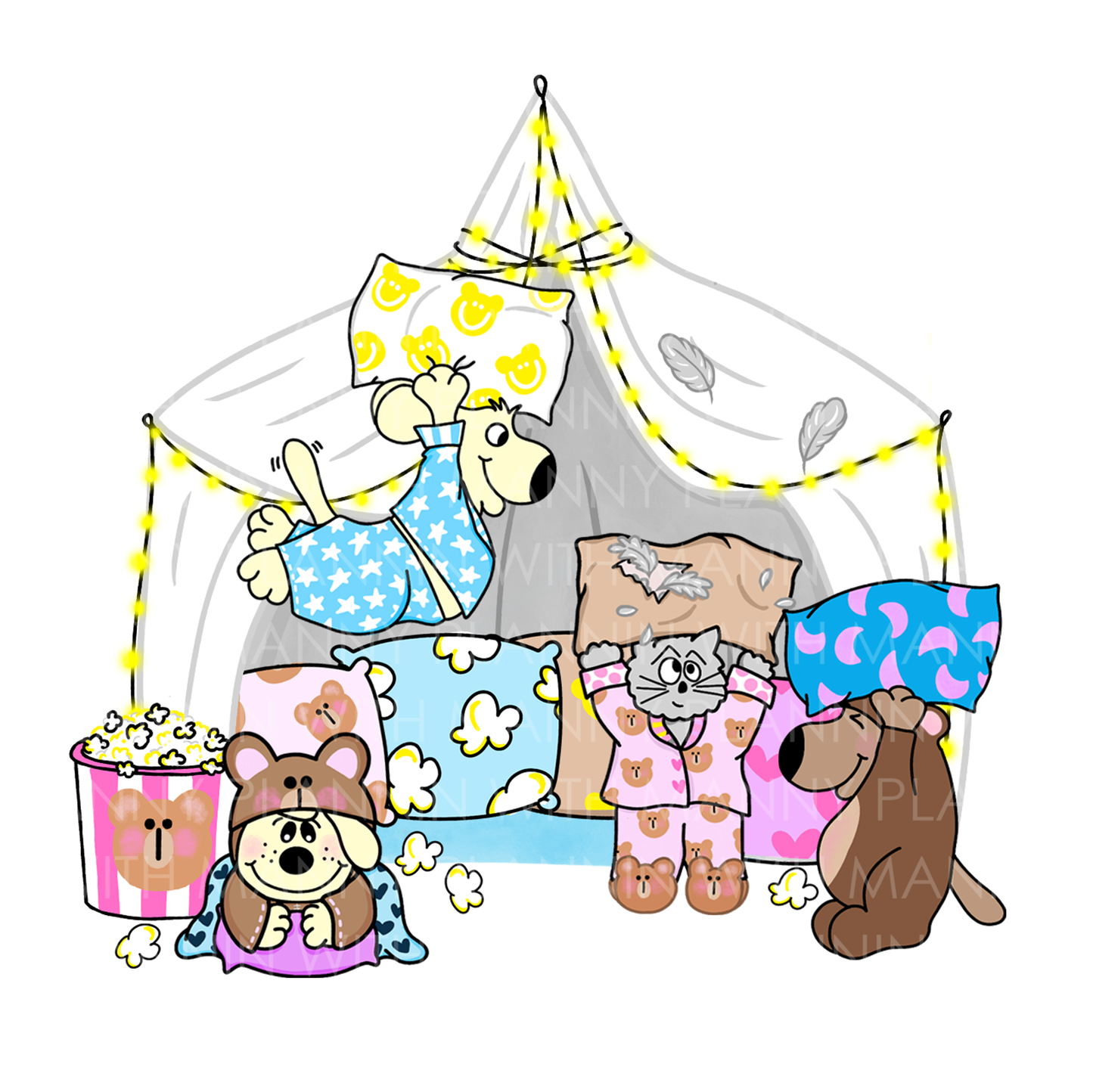 MB129 Slumbear Party Vinyl Sticker & Optional Gifts