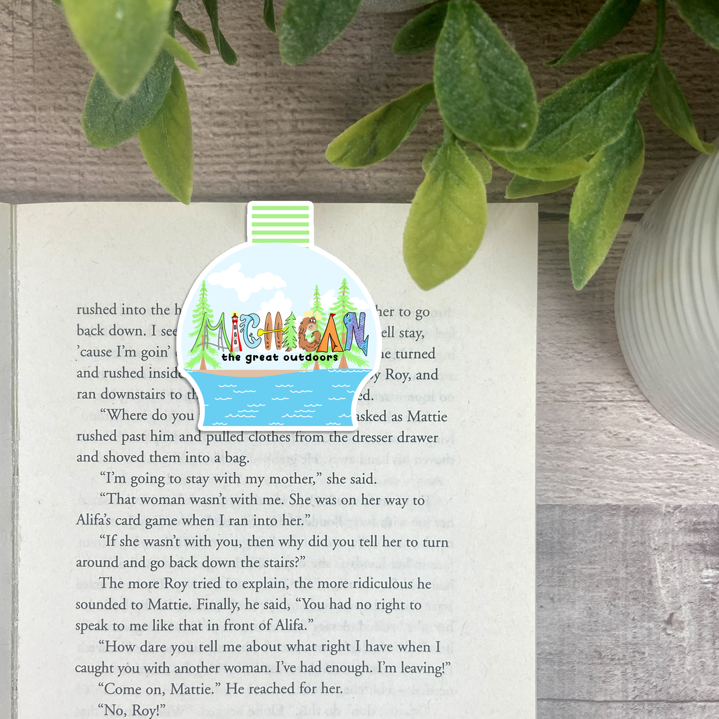 Michigan Great Outdoors... Vinyl Sticker, Magnetic Bookmark, & Notecard MB55