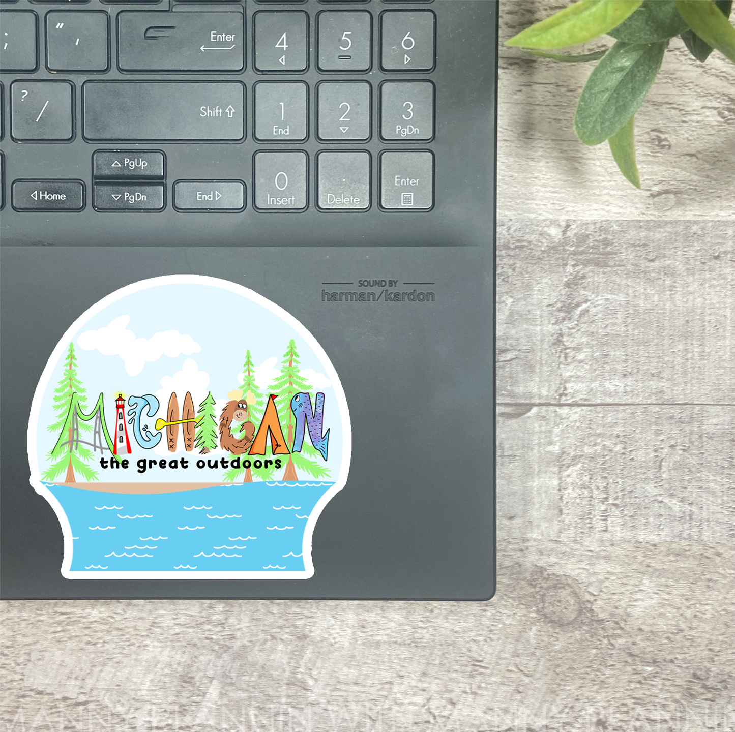 Michigan Great Outdoors... Vinyl Sticker, Magnetic Bookmark, & Notecard MB55