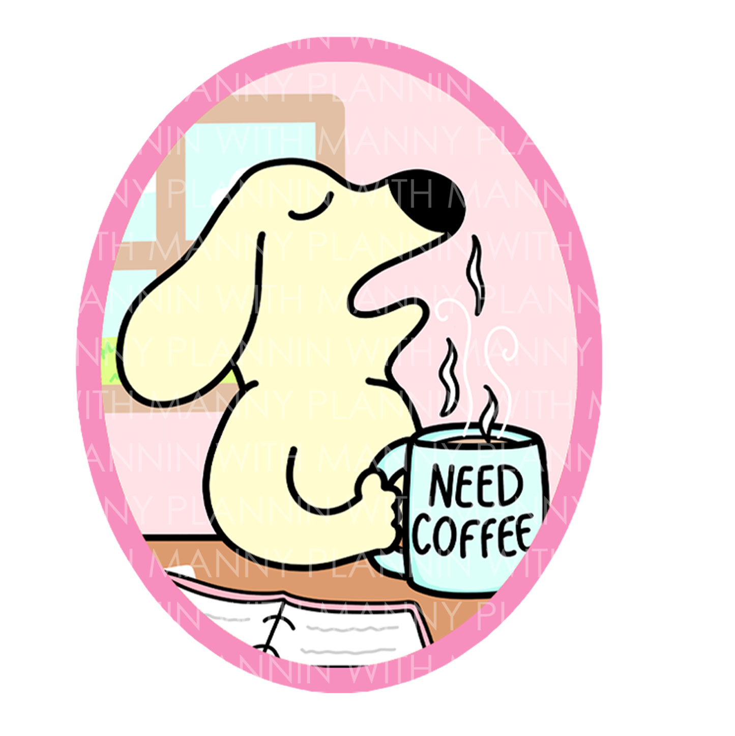 Need Coffee... Vinyl Sticker, Magnetic Bookmark, & Notecard MB79