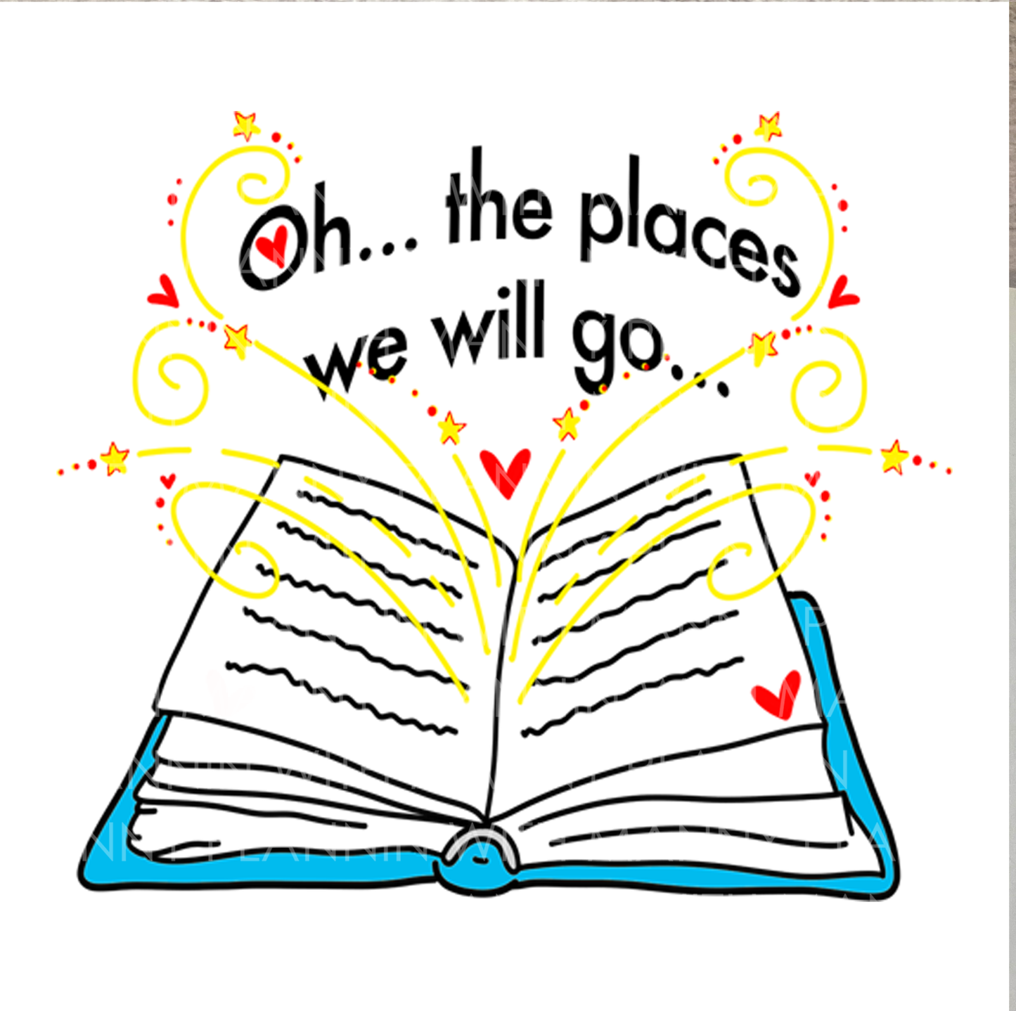 Oh the Places We Will Go... Vinyl Sticker, Magnetic Bookmark, & Notecard MB60