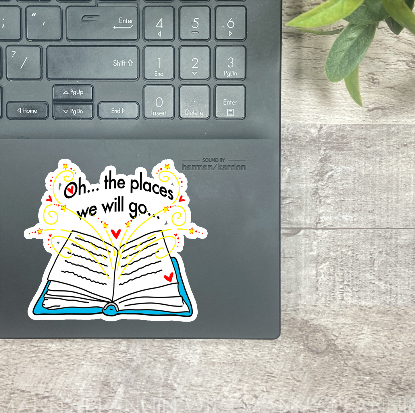 Oh the Places We Will Go... Vinyl Sticker, Magnetic Bookmark, & Notecard MB60