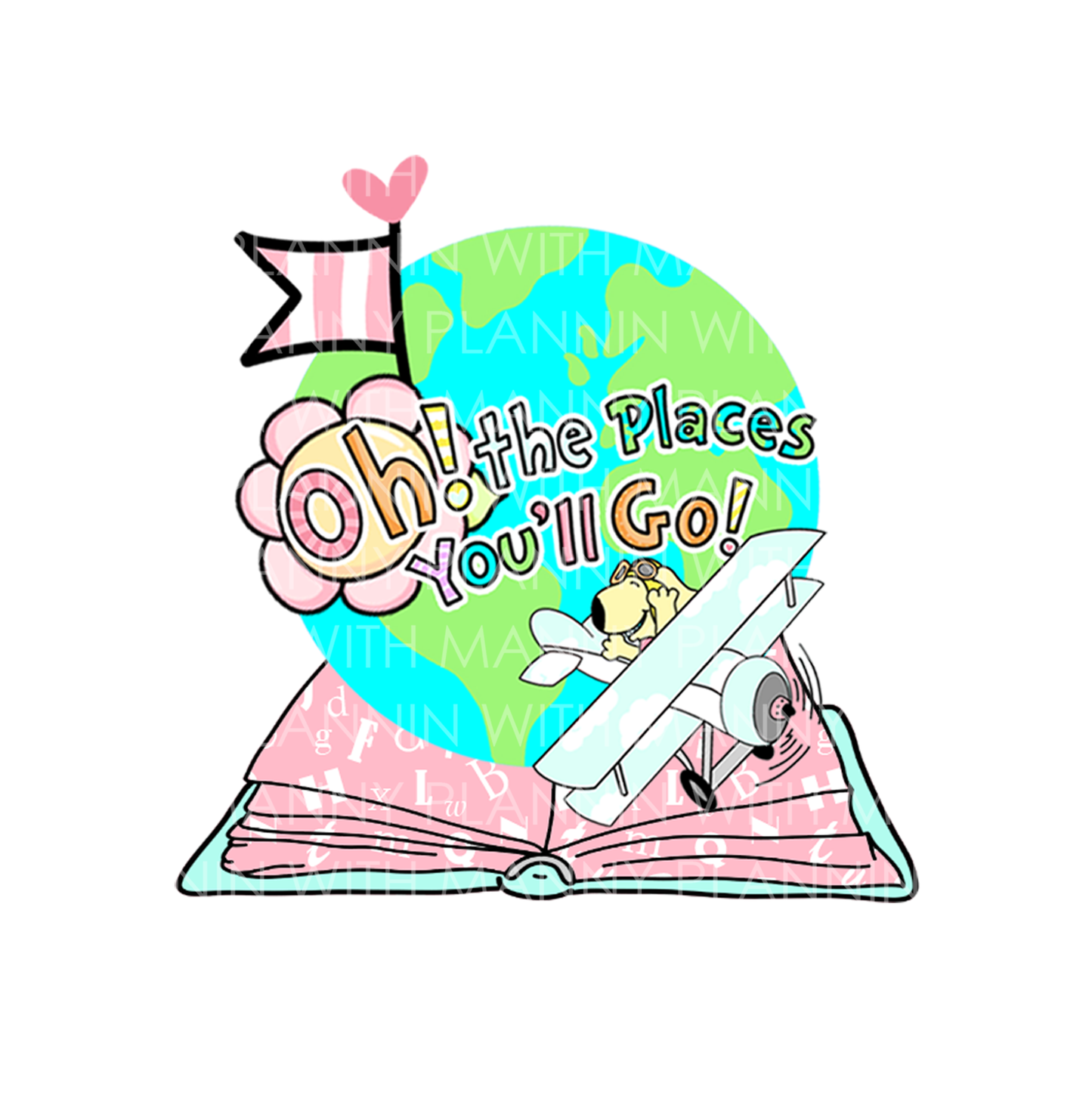 Day Dreamin-Oh the Places...Vinyl Sticker, Magnetic Bookmark, & Notecard MB22