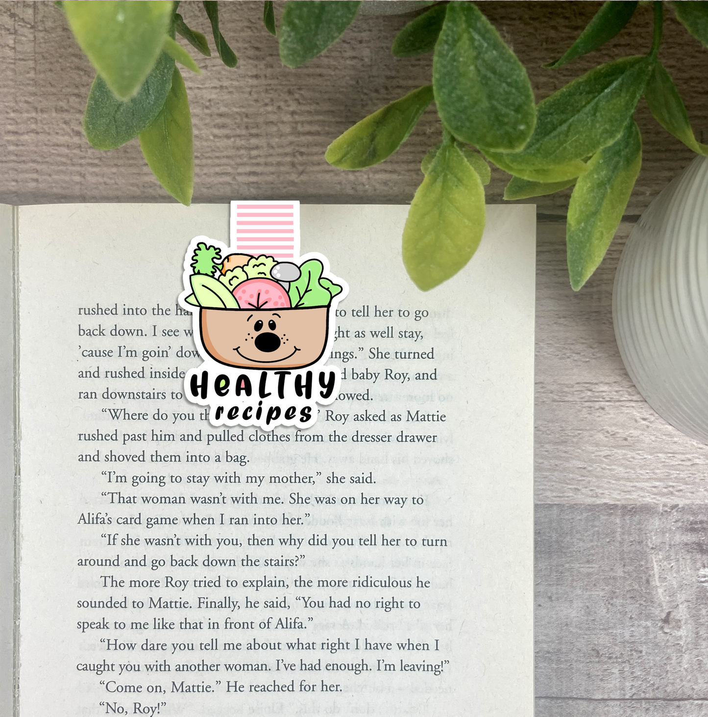 Healthy Recipes... Vinyl Sticker, Magnetic Bookmark, & Notecard MB49