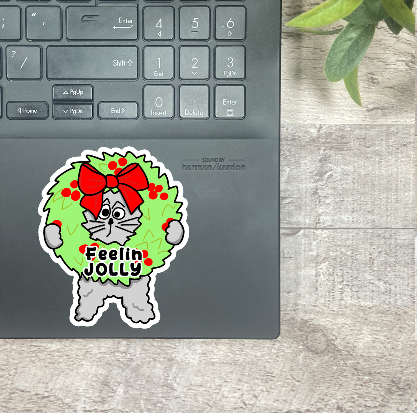 Feelin Jolly... Vinyl Sticker, Magnetic Bookmark, & Notecard MB78