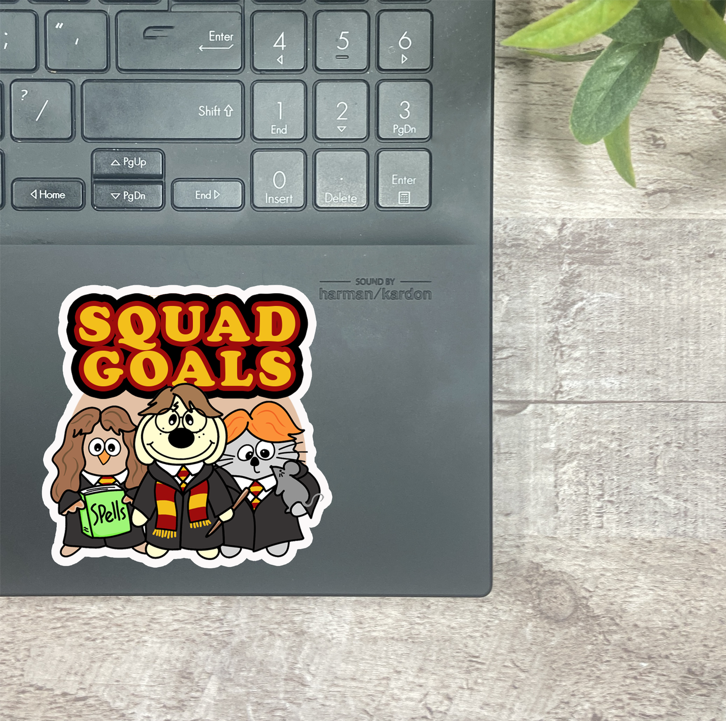 Wizard Squad Goals Vinyl Sticker, Magnetic Bookmark, & Notecard MB13