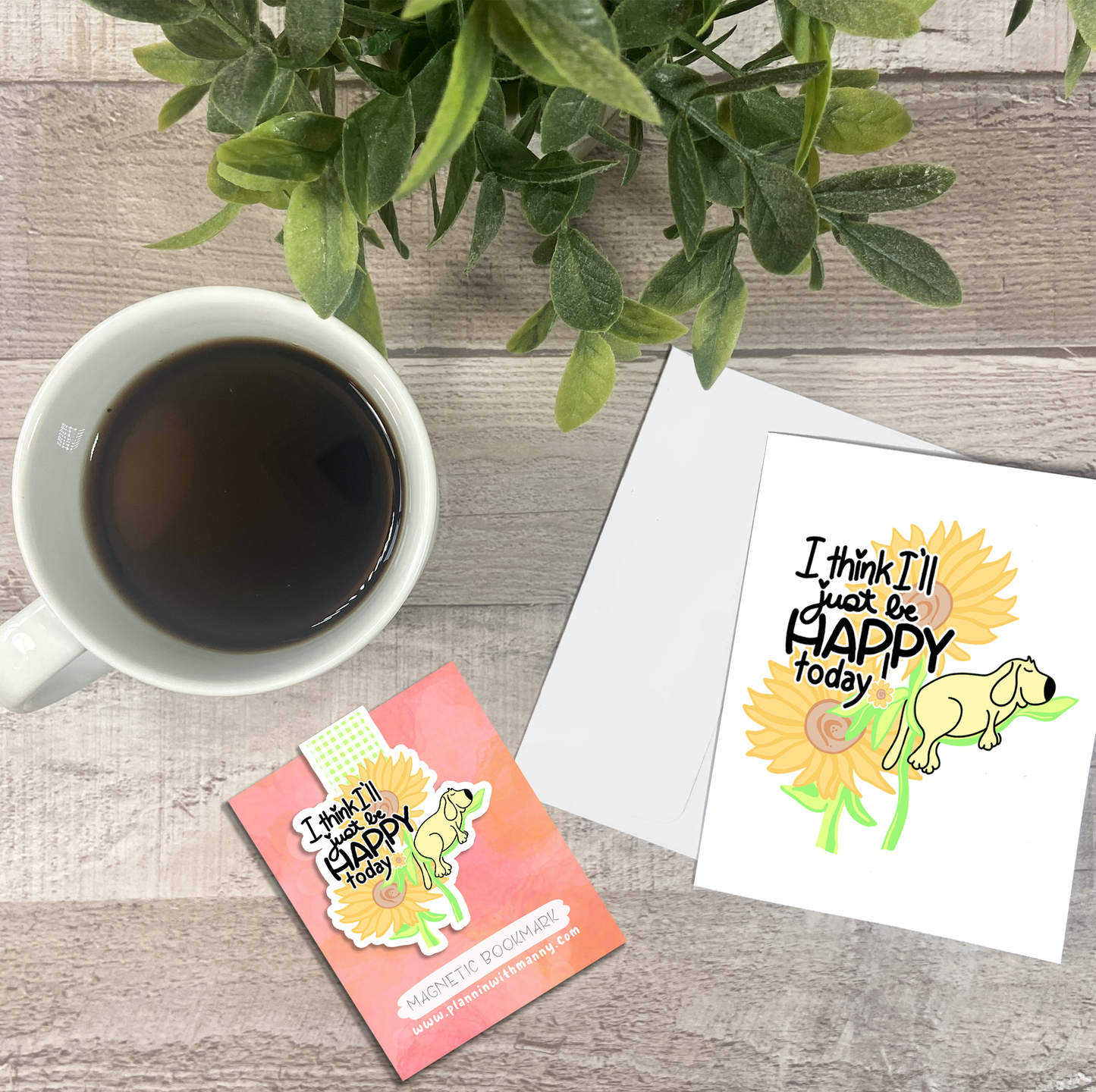 Sunflower Nappin... Vinyl Sticker, Magnetic Bookmark, & Notecard MB47