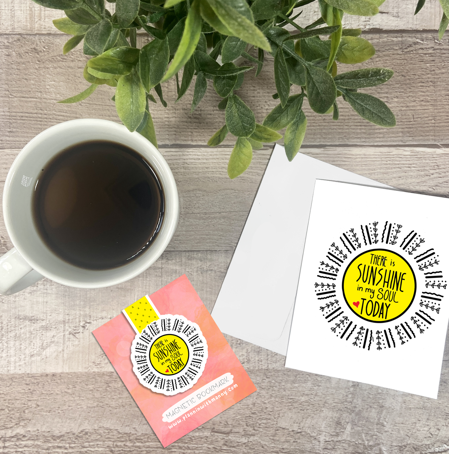 Sunshine in My Soul... Vinyl Sticker, Magnetic Bookmark, & Notecard MB36