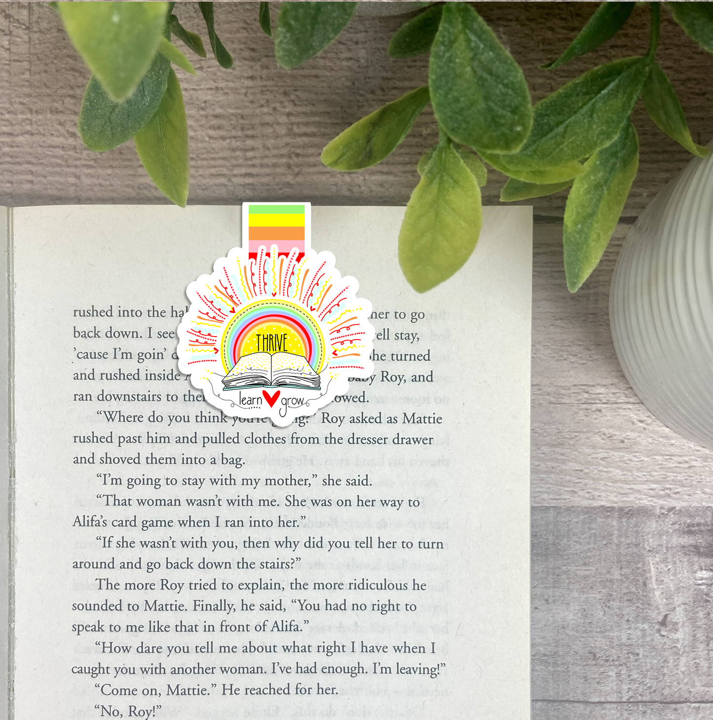 Thrive...Vinyl Sticker, Magnetic Bookmark, & Notecard MB31