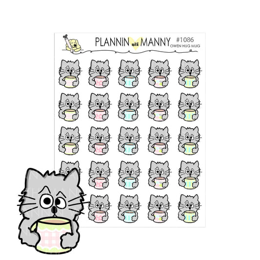 1086 Owen Mug Hug Planner Stickers