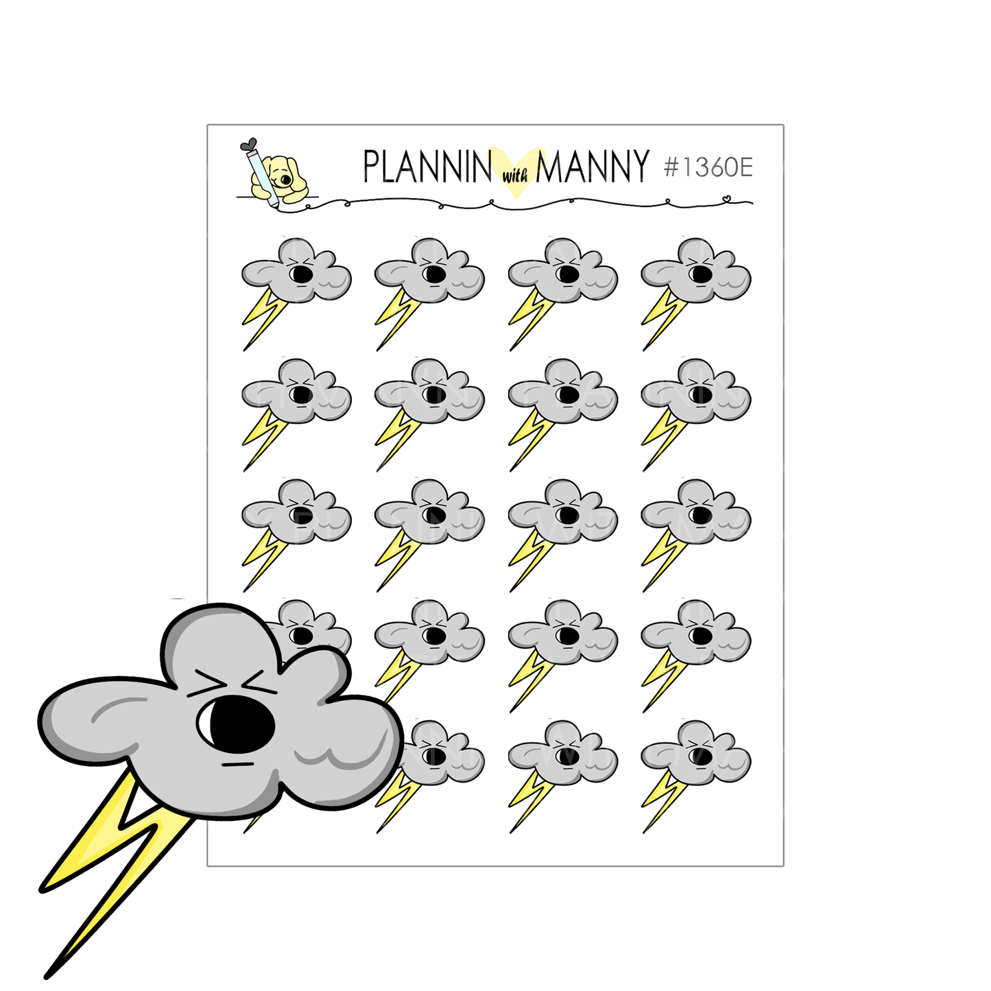 1360 Manny Weather Planner Stickers