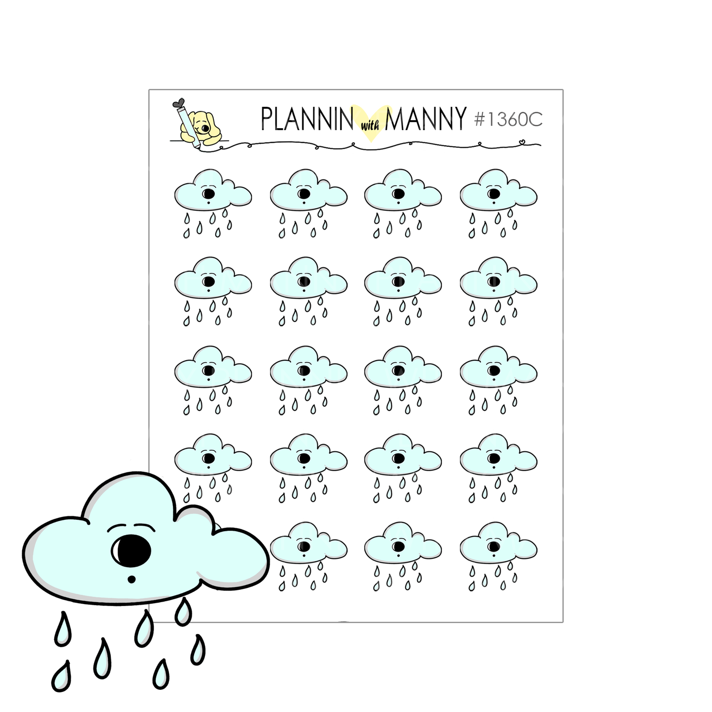 1360 Manny Weather Planner Stickers