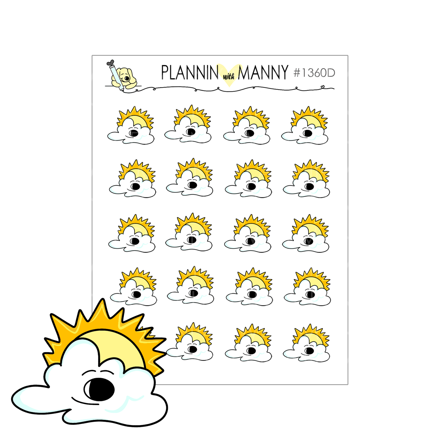 1360 Manny Weather Planner Stickers