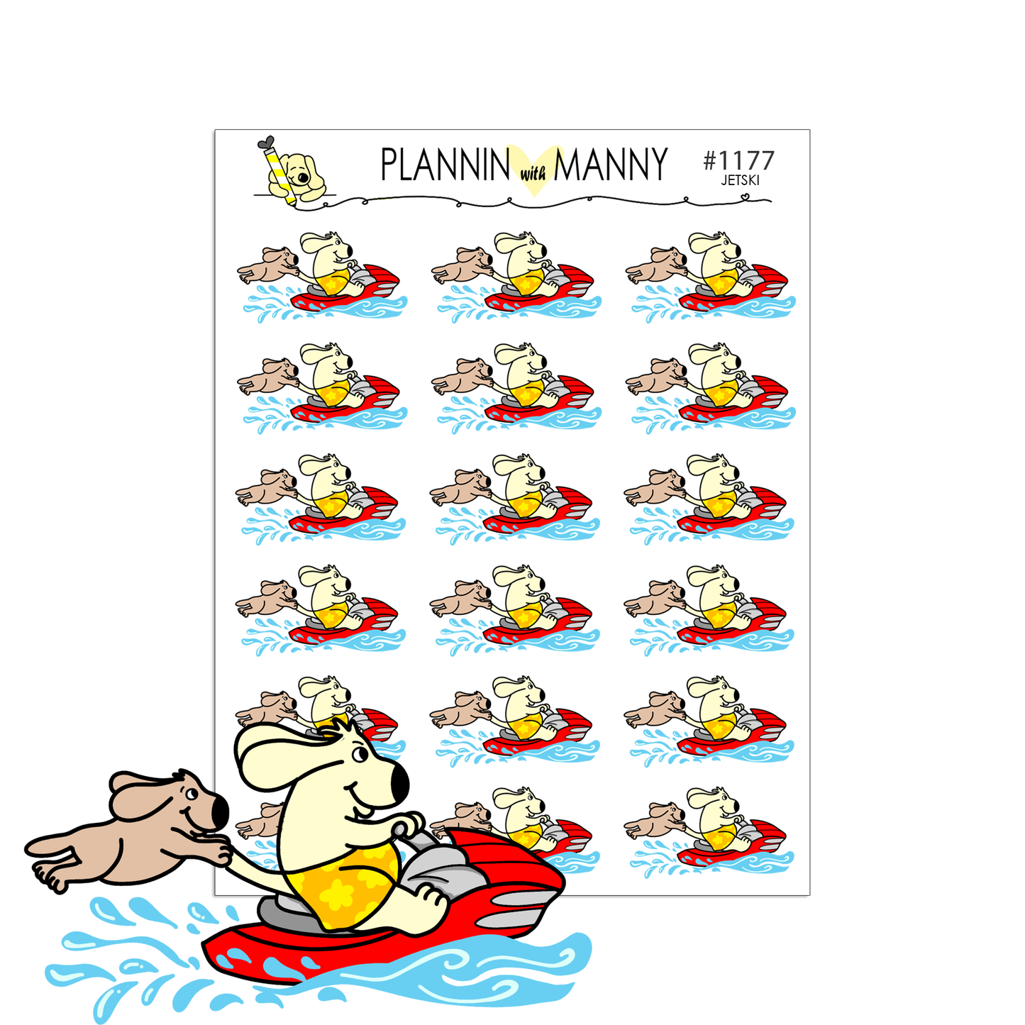 1177 JETSKI Planner Stickers