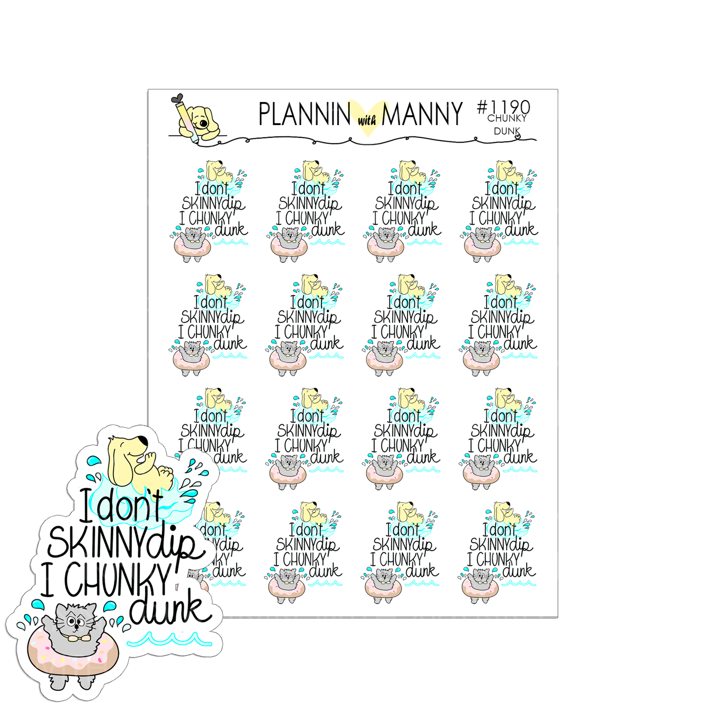 1190 Chunky Dunk Planner Stickers