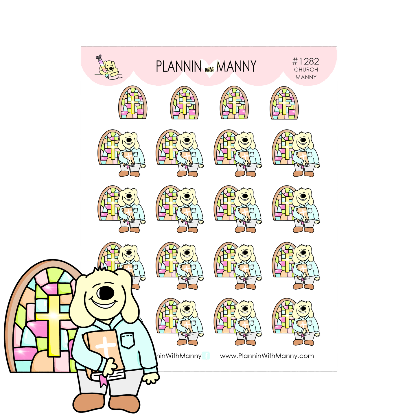 1282 Church Planner Stickers