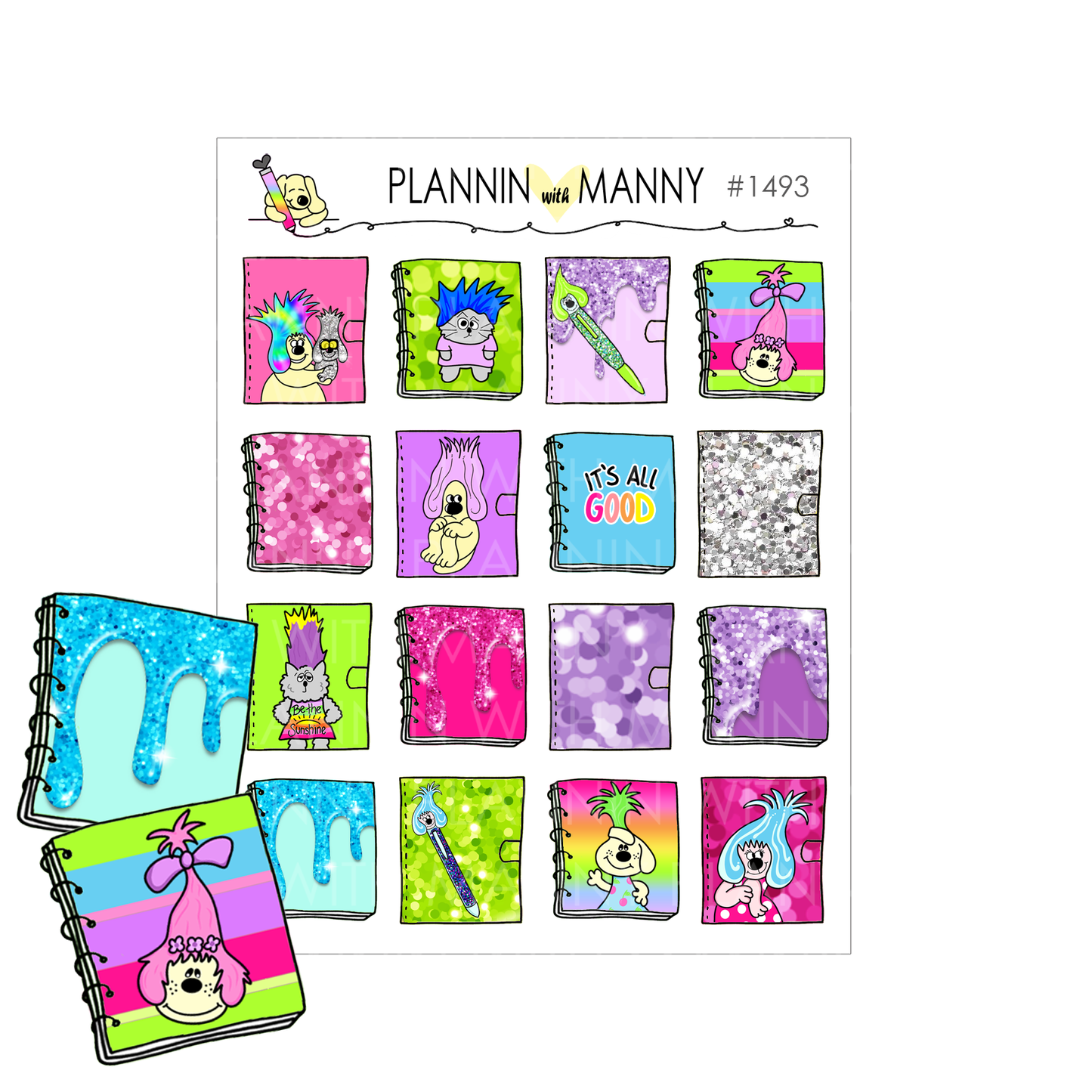 1493 Trollin Planner - Planner Stickers